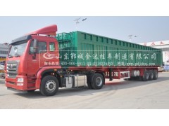 【側翻自卸半掛車,13米側翻自卸車】金達掛車廠處理一批庫存車