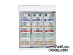 中空鋼化玻璃門超市展示柜_雪瑞制冷