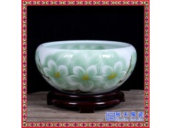 景德鎮(zhèn)陶瓷魚缸創(chuàng)意個性養(yǎng)魚缸花盆烏龜缸風(fēng)水缸荷花缸聚寶盆
