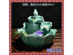 水鄉(xiāng)故事流水噴泉家居竹子風(fēng)水輪加濕器結(jié)婚禮物創(chuàng)意禮品陶瓷